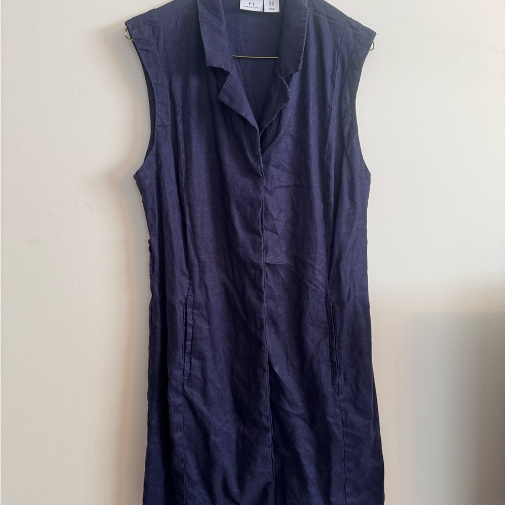 Halston Heritage Purple Shirt Dress